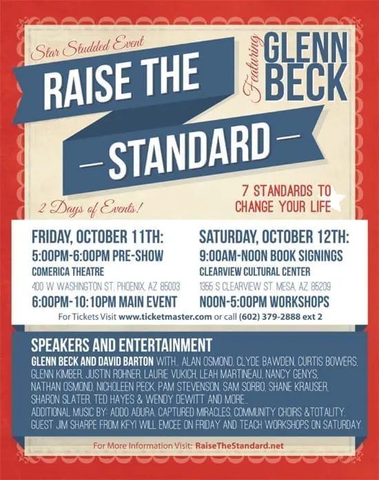 Raise the Standard Event Flier