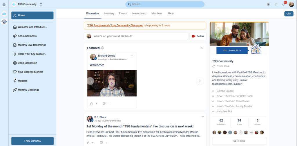 tsg portal screenshot